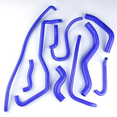Imagem de LUXERAD Tubo de refrigeração de 3 camadas de 4,5 mm de desempenho de silicone para 2002-2007 2003 2004 2005 2006 Ho nda CB900F 919 (azul)