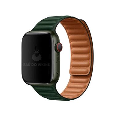 Imagem de Pulseira Couro Link, Compatível com Apple Watch (Verde Árvore, 38/40/41)