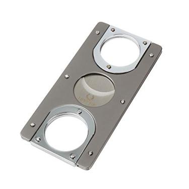 Imagem de Cortador charutos NERONE Square lâmina dupla metal prata/chumbo