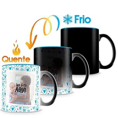 Imagem de Caneca Mágica Personalizada Interior Azul - Amor (2 Fotos)