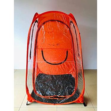 Imagem de Maogear Barraca de privacidade pop-up portátil instantânea para box de chuveiro para uso ao ar livre para acampamento e praia, pesca, bolsa de transporte dobrável (laranja)