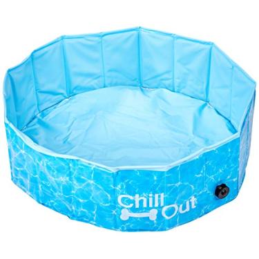 Imagem de All For Paws 8000 Piscina Splash and Fun Chill Out para Cachorro, Azul, 80 x 80 x 25cm