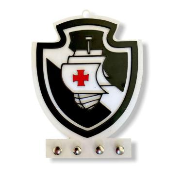 Imagem de Porta Chaves Vasco da Gama Escudo Time Mdf Decorativo Parede