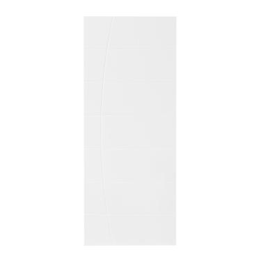 Imagem de Folha de Porta Frisada Madeira Solida MDP Fundo Primer Branco 210x82x3,5cm Elegance