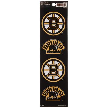 Imagem de Rico Industries Folha de adesivos NHL Boston Bruins recortada 4 peças The Quad