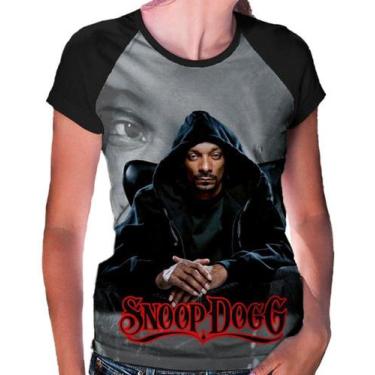 Imagem de Camiseta Raglan Baby Look Snoop Dogg Ref:495 - Smoke