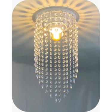 Imagem de Lustre Pendente Luminária Cristal acrílico de ALTO BRILHO, 17x38. Reflezzo lustres e decoração.
