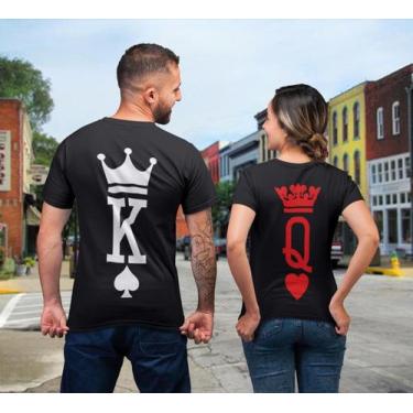 Kit Camisetas Casal King and Queen