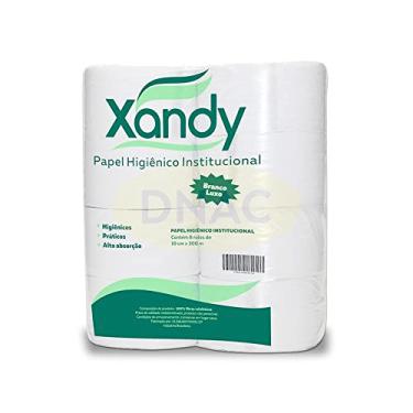 Imagem de Papel Higiênico Institucional, Com 8 Rolos De 300m, Xandy