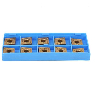 Imagem de Fafeicy 10 peças de inserção de torneamento de torno CNC, lâmina de carboneto sólido intercambiável, para processamento de aço e materiais de liga resistente ao calor, CNMG120408-TM LF9018