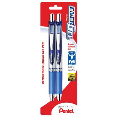 Imagem de Pentel Bl77Bp2C Caneta de gel líquido retrátil Energel 0,7 mm tinta azul 2 unidades 6