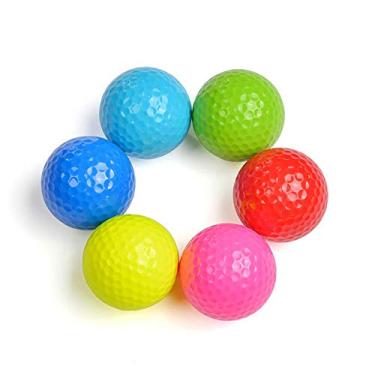 Imagem de Shuzhu Bolas de Golfe - 6 Cores, Treinamento, Diversão - 6 Peças, 42 Micrometros, Azul, Verde, Vermelho, Amarelo