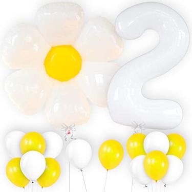 Imagem de Giant, Two Groovy Party Decorations - 40 Inch, Number 2 Balloons | 2nd Daisy Party Decorations | Two Groovy Balloons, Daisy 2nd Birthday Decorations for Girl | 2 Groovy Birthday Party Decorations