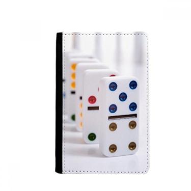 Imagem de Porta-passaporte Pai Gow Dominoes Dice Gambling Notecase Burse Capa Carteira Cartão Bolsa, Multicolor