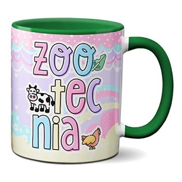 Imagem de Caneca Zootecnia Profissão Presente Criativo Animais (Verde)