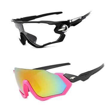 Imagem de Pendulari Óculos Ciclismo Feminino Espelhado Sol + Noite Transparente
