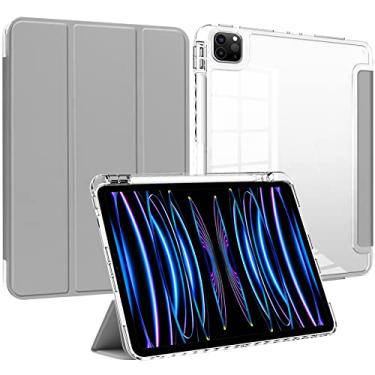 Imagem de Capa para iPad Pro 11 polegadas 4ª/3ª/2ª/1ª geração (2022/2021/2020/2018) com suporte de lápis, suporta [despertar/hibernar automático] e carregamento sem fio para lápis Gen 2