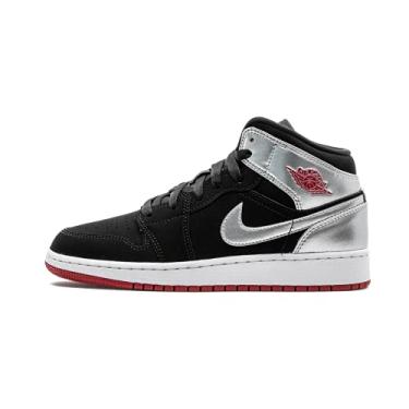 Imagem de Nike Air Jordan 1 Big Kids 554725 057, Black/Gym Red-metallic Silver, 4 Big Kid