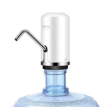 Imagem de Momo Lifestyle Bomba Elétrica para Galão de Água, Bomba Momo, BPA Free, Recarregável, Bivolt 110V/220V (Branco Bom Dia)