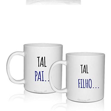Imagem de Kit 2 Canecas Brancas Dia dos Pais Tema Tal Pai Tal Filho