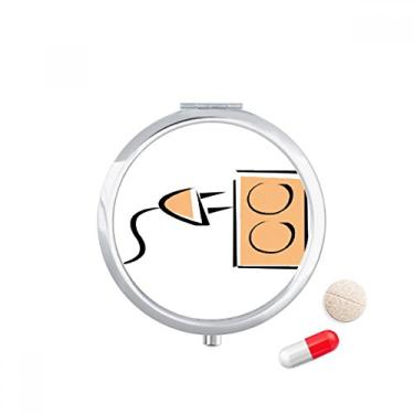 Imagem de Cabo de carregamento para tomada padrão estojo para comprimidos, caixa de armazenamento de medicamentos dispensador de recipiente