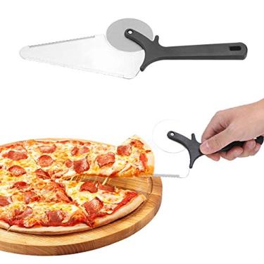 Imagem de Cortador de pizza de aço inoxidável, ferramenta para servir pizza, cortador de pizza, cortador de pizza multifuncional para padaria e casa