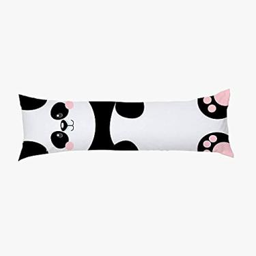 Imagem de Travesseiro De Corpo Aconchego 0,90cm X 0,38cm Com Fronha Microfibra Estampado - Panda