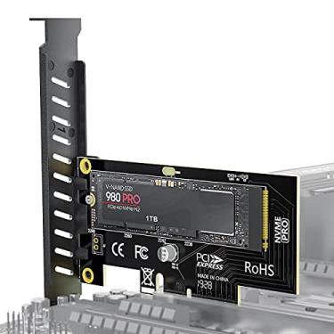 Imagem de AMPCOM M.2 NVME SSD para placa adaptador PCIe 4.0, 64Gbps SSD PCIe4.0 X4 adaptador para PC desktop, PCI-E GEN4 velocidade total