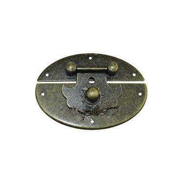 Imagem de 1 pc caixa de vintage fivelas ovais, de madeira FAÇA VOCÊ MESMO Bloqueio de ferro da caixa, caixa de vinho hasp com hardware de cadeado antiguidade de bloqueio 63 * 42mm YYDFPIIA