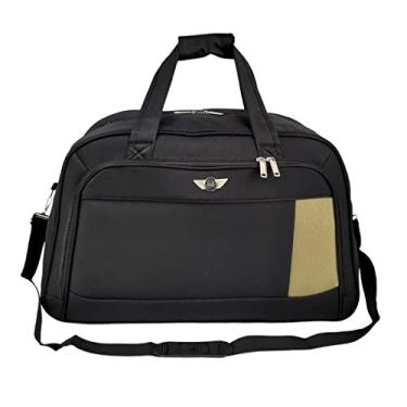 Imagem de Mala Sacola de Viagem Grande Tecido Mão e Transversal Santino Cor:Preto;tamanho:G