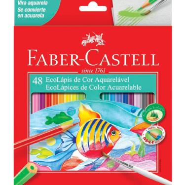 Imagem de Lápis de cor EcoLápis Aquarelável Faber-Castell 48 Cores