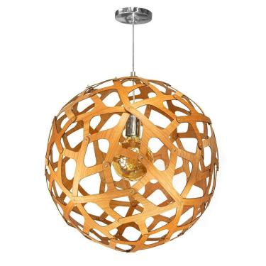 Imagem de Lustre Pendente JACI - Extra Grande 50X50CM - 100% Madeira