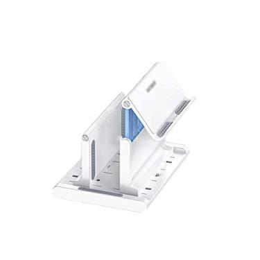 Imagem de Suporte vertical ajustável para laptop para mesa, suporte de notebook compatível com todos os MacBook Pro Air, Mac, HP, Dell, Microsoft Surface, Lenovo-White