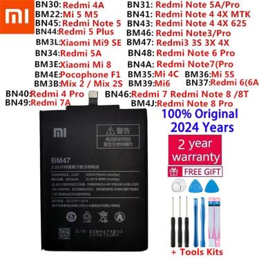 Imagem de Bateria Original Para Xiaomi Mi Nota Redmi Mix Max 2 3 3S 3X 4 4X 4A 4C 5 5A 5S M5 6 6A Mi6X 7 7A 8