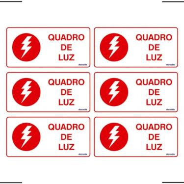 Imagem de Combo 6 Placas De Sinalização Quadro De Luz 20x10 Ekomunike - X-741 F9e