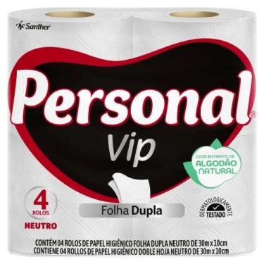 Imagem de Personal Papel Higiênico Vip Folha Dupla 4 Unidades Branco (Embalagem Pode Variar)
