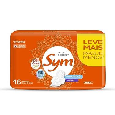 Imagem de Sym Absorvente Cobertura Seca Com Abas L16P14, Sym, Branco