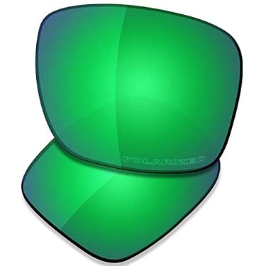 Imagem de SAUCER Lentes de substituição premium para óculos de sol Oakley Holbrook OO9102 de alta definição – Verde jade polarizado