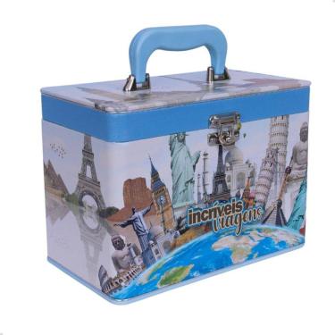 Imagem de Maleta Box 10x15 600 fotos 6 Álbuns Fotográficos INCRÍVEIS VIAGENS Mundo Roteiro