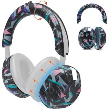 Imagem de WC Protectz XM5 - Capas protetoras de silicone para fones de ouvido para fones de ouvido Sony WH1000XM5, da Wicked Cushions | Proteção superior com designs elegantes | Preto dos anos 90