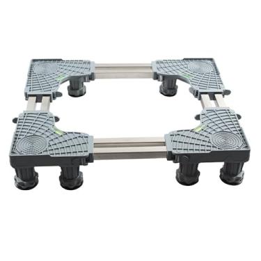 Imagem de Suporte de geladeira de aço inoxidável base de máquina de lavar com 8 pés fortes para secador, refrigerador e pedestal ajustável para máquina de lavar TY008