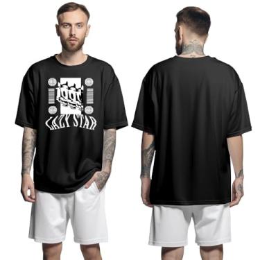 Imagem de Camisa Camiseta Oversized Streetwear Genuine Grit Masculina Larga 100% Algodão 30.1 Lazy Star - Preto - G