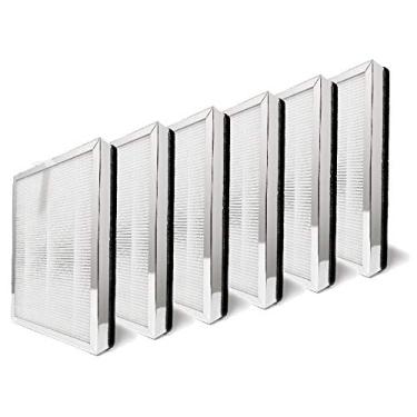 Imagem de Nispira Filtro de substituição HEPA True com carvão ativado compatível com purificador de ar Medify Air MA-25 peça MA-25R. 6 pacotes
