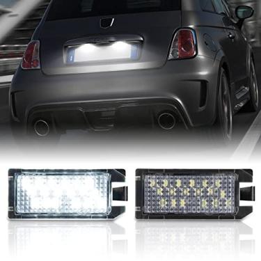 Imagem de POPMOTORZ Luzes de LED para placa de carro – Luzes LED de etiqueta traseira compatíveis com F-iat 500 Dodge Viper Jeep Grand Cherokee Compass Patriot Maserati Levante, alimentado por 18 luzes LED