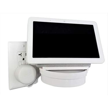 Imagem de O Google Home Hub Nest Hub [Gen 1 e Gen 2] Suporte para tomadas elétricas. Rotação completa. Instala em segundos. Armazenamento de cabos ocultos. Design premiado.