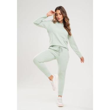 Imagem de Calça Comfy Jogger  Moletinho Verde Claro Salvatore Fashion