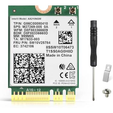 Imagem de EDUP Placa sem fio WiFi 6E Intel AX210 NGW Bluetooth 5.3 5400Mbps Tri-Band 2.4Ghz/5Ghz/6Ghz Adaptador de rede para laptop compatível com Windows 10/11 (64bit) M.2/NGFF