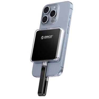 Imagem de ORICO Gabinete magnético M.2 NVMe 2230 SSD compatível com Magsafe para iPhone 15/16 Pro Max ProRes, 10Gbps USB C 3.2 Gen2 Tipo-C para leitor NVMe com capa protetora, cordão - AP30