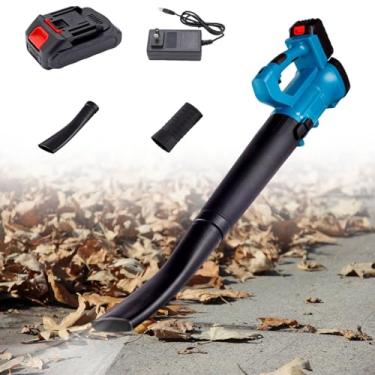 Imagem de Ventilador pequeno sem fio com bateria de lítio e velocidade do carregador Ventilador elétrico portátil e leve sopradores de folhas elétricos para cuidar do gramado, pátio, jardim, casa, depósito