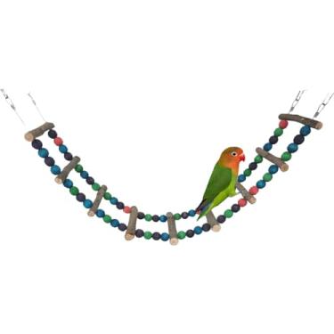Imagem de Escada de escalada, brinquedos para moer dentes, suprimentos para papagaio, pássaro, brinquedo de mordida de pássaro, papagaio, entretenimento, papagaio, balanço, brinquedo para morder pássaros,
